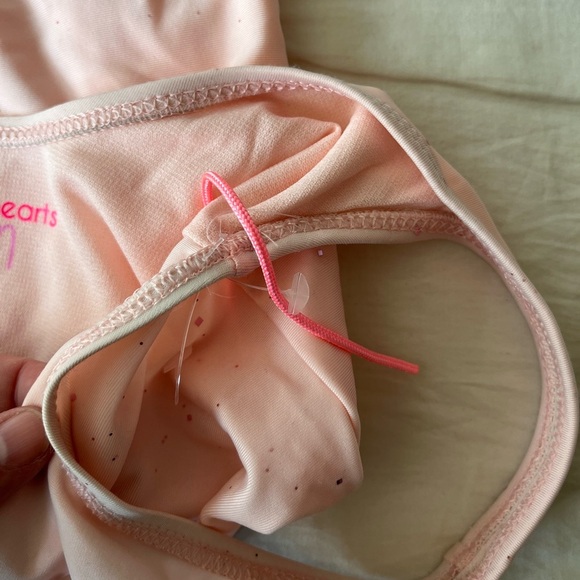 NWOT Young Hearts Pink Glitter Butterfly Swimsuit 7 - Picture 11 of 12